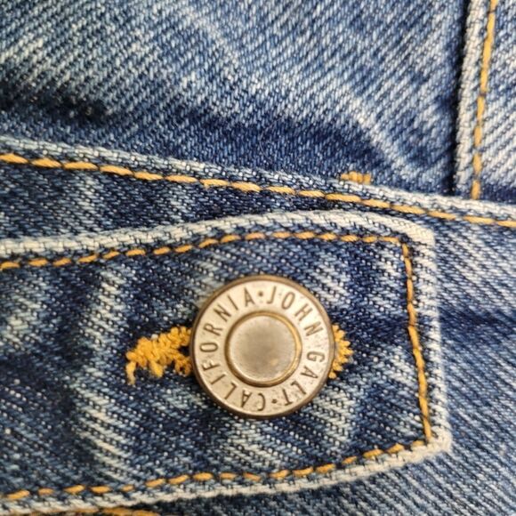 BRANDY MELVILLE x JOHN GALT Darling embroidered denim Jean jacket S SMALL LK NEW - Picture 5 of 8